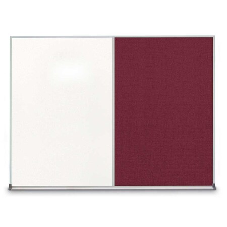 United Visual Products Triple Door Radius Corkboard, 72"X36", W, UV8005-WHITE-CORK UV8005-WHITE-CORK